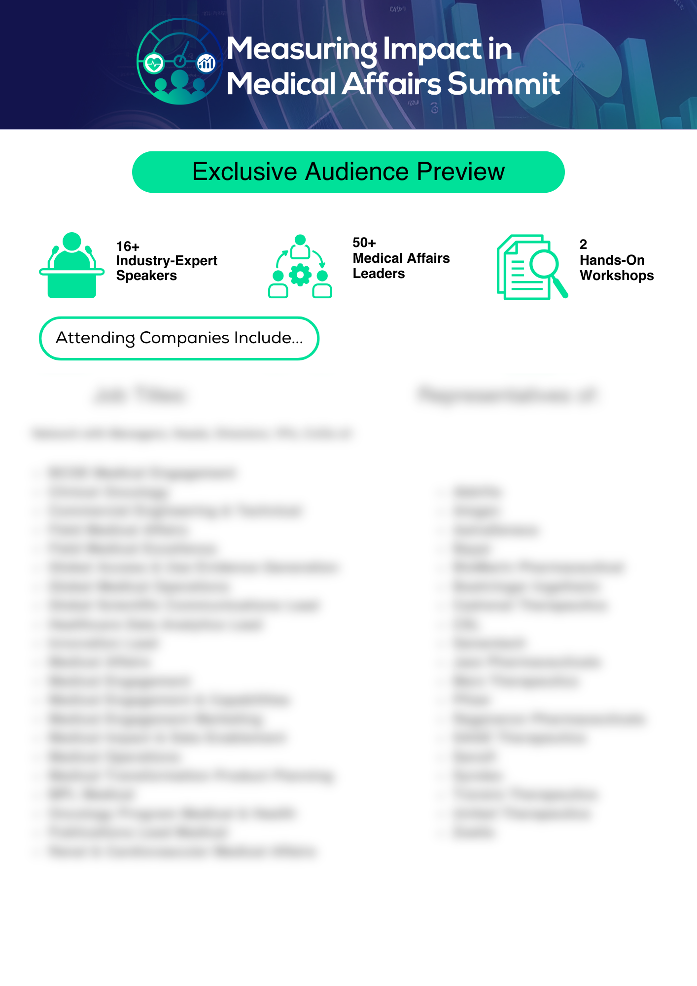 Measuring Impact in Medical Affairs Summit - Audience Preview